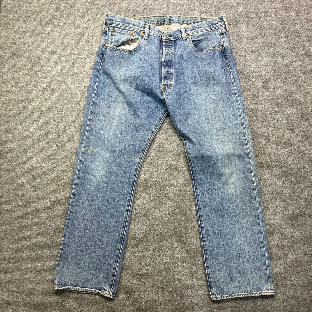 Levi's 501 Original Jeans Men's Denim Pockets Mid Rise Classic Straight‎ - 36x30
